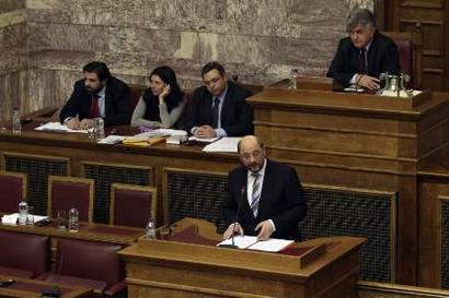 Martin Schulz plaide en faveur de la confiance mutuelle en amont d'un vote sur l'austérité en Grèce